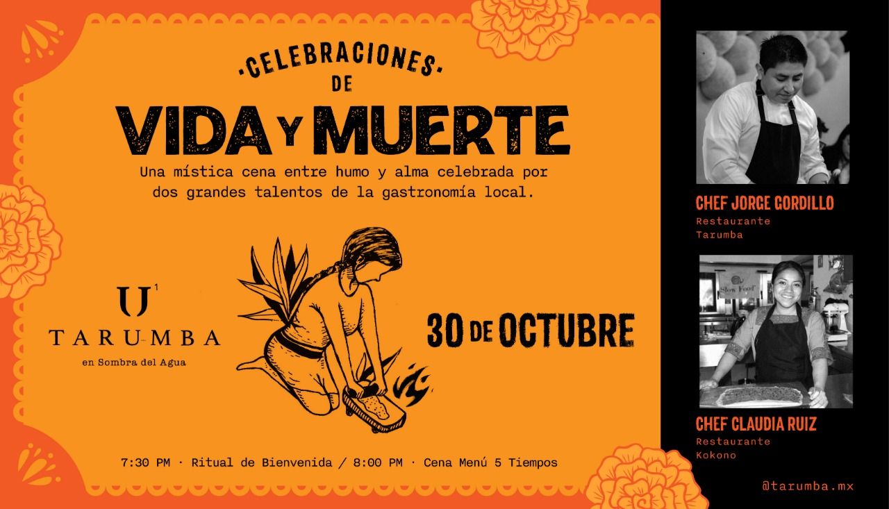 Cena maridaje celebración de vida y muerte en Tarumba restaurante