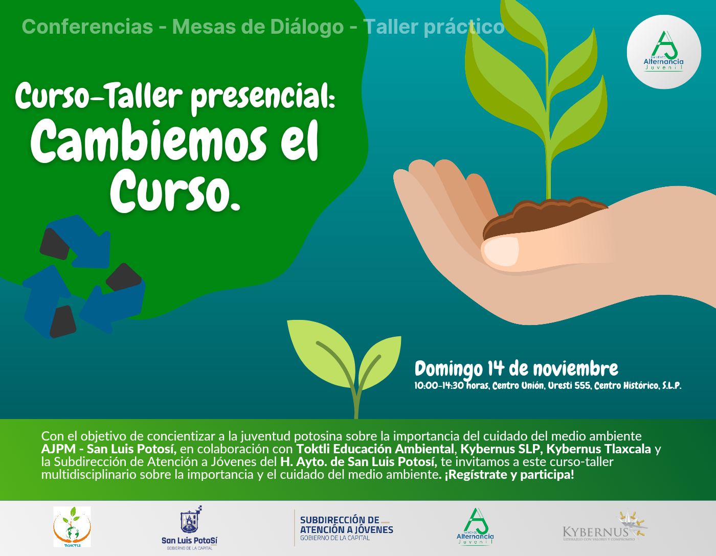 Curso - Taller presencial: Cambiemos el curso 🍃🌱 - San Luis Potosí