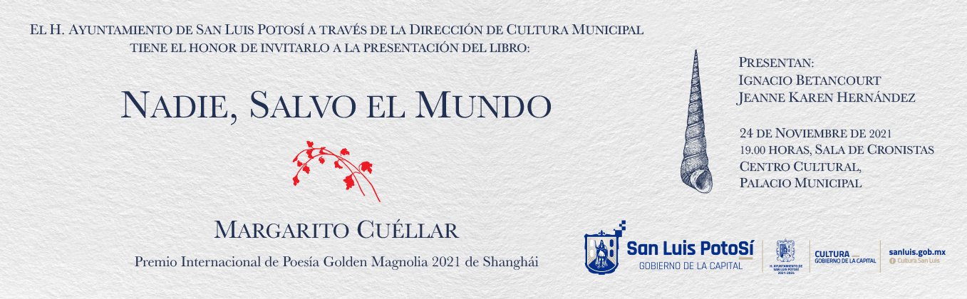 Presentación de Libro “Nadie, salvo el mundo”