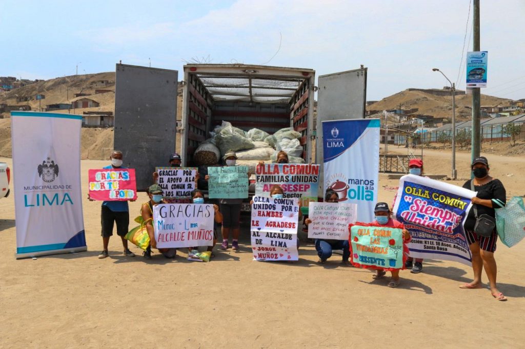 Esta semana Manos a la Olla entregó más de 49 toneladas de alimentos a 82 ollas comunes de Lima Metropolitana 