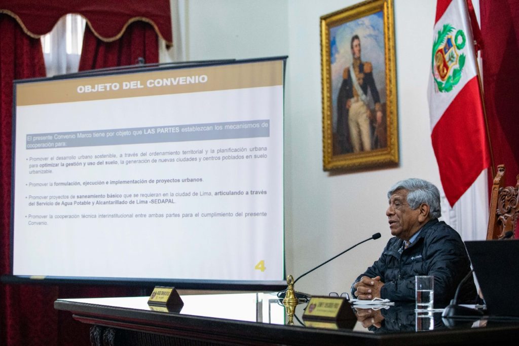 Concejo metropolitano aprueba convenio con el Ministerio de Vivienda para la planificación urbana de la ciudad y ejecución de proyectos de agua y desagüe en 36 distritos